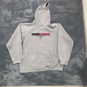 vintage Quick Silver hoodie mens‎ large Grey 2000sy2k skater